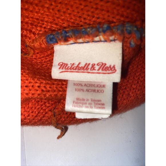 MITCHELL & NESS OKC OKLAHOMA CITY THUNDER BASKETBALL BEANIE CAP ORANGE BLUE - Picture 8 of 8